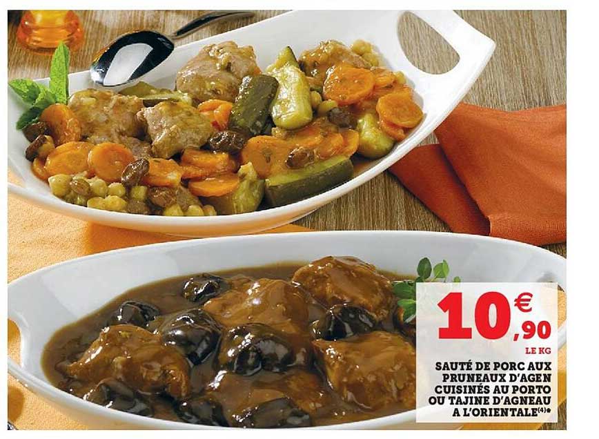 Sauté De Porc Aux Pruneaux D'agen Cuisinés Au Porto Ou Tajine D'agenau à L'orientale