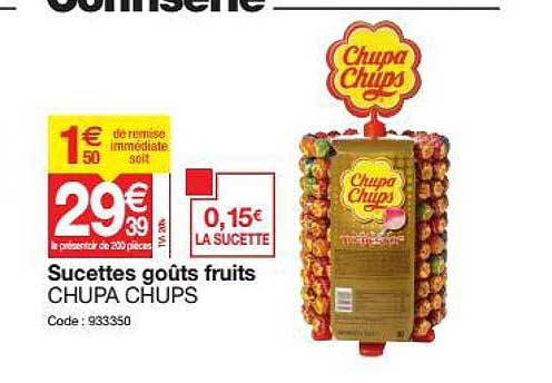 sucettes goûts fruits chupa chups