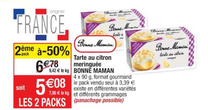 tarte au citron meringuée bonne maman