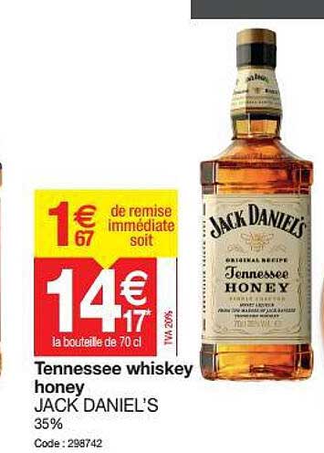 tennessee whiskey honey jack daniel's