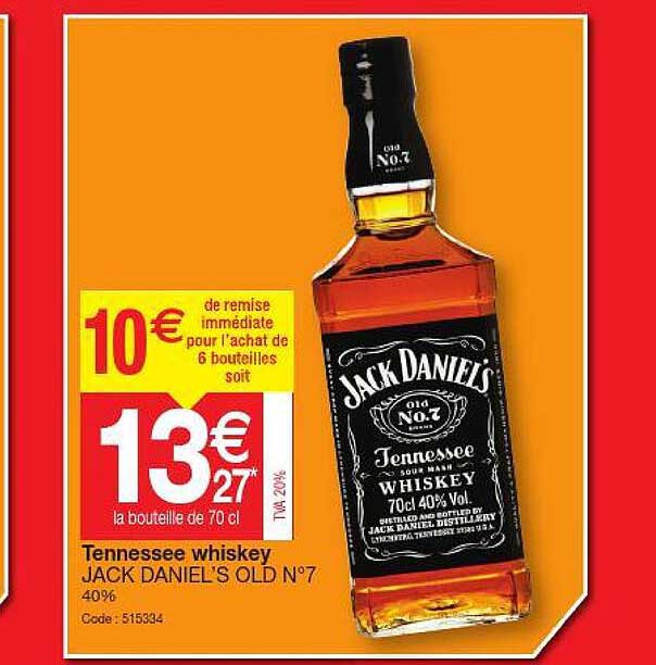 tennessee whiskey jack daniel's old n°7