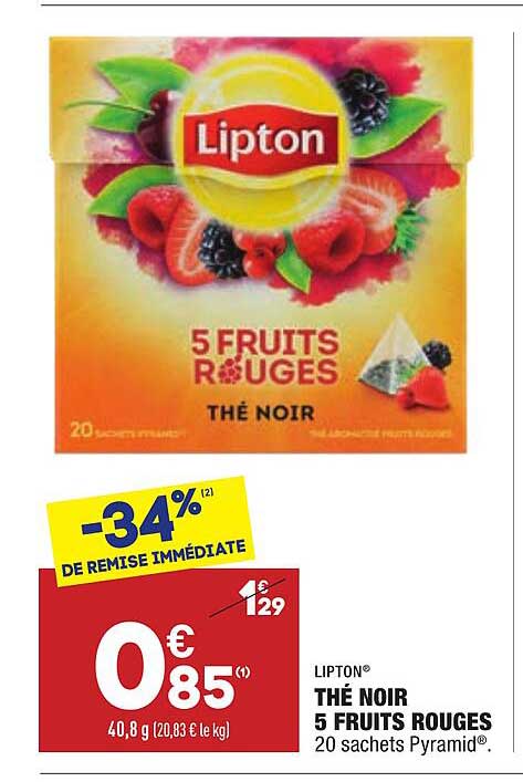 Thé Noir 5 Fruits Rouges Lipton
