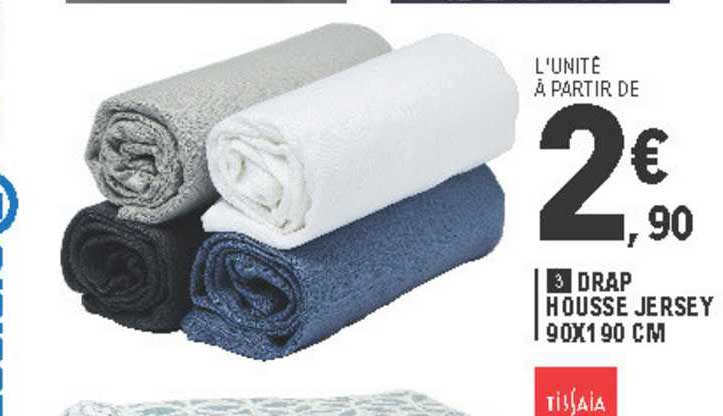 tissaia drap housse jersey 90x190 cm