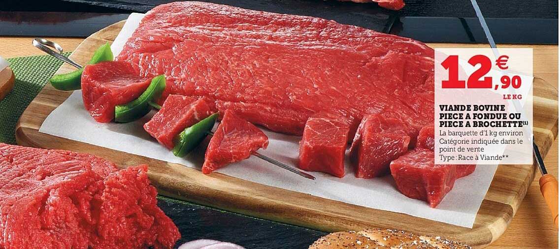 Viande Bovine Pièce à Fondue Ou Pièce à Brochette