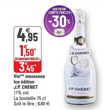 vin mousseux ice édition j.p. chenet