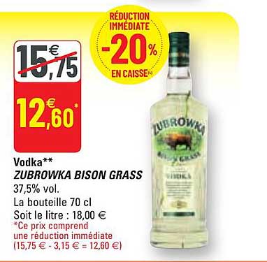 vodka zubrowka bison grass
