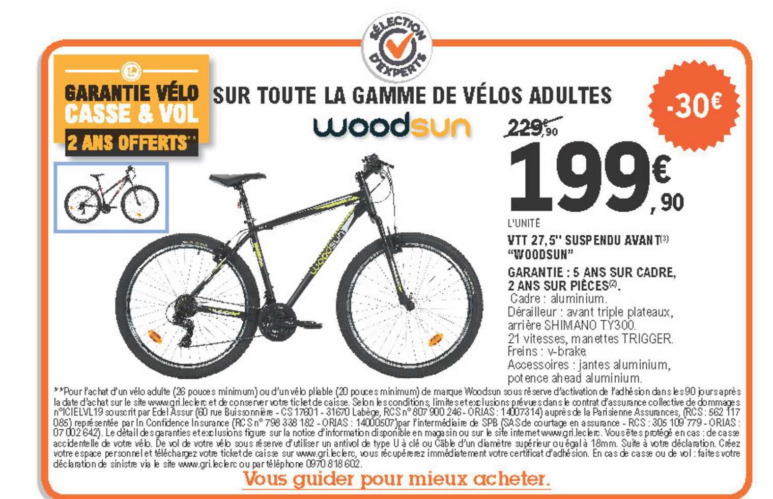 vtt 27.5'' suspendu avant woodsun