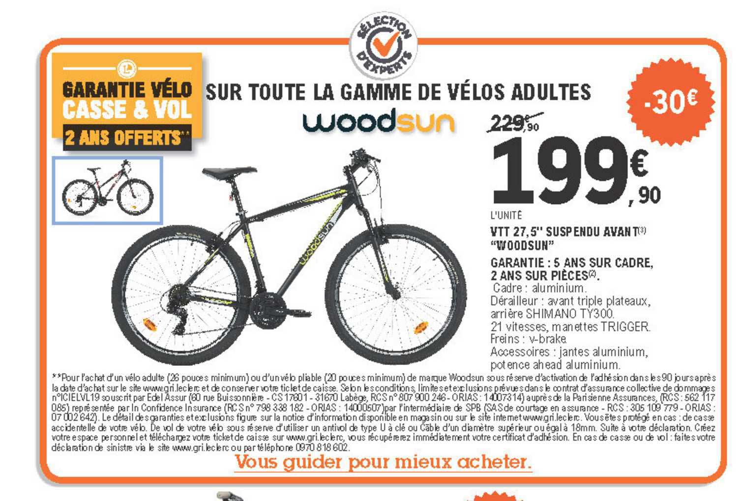 vtt 27.5'' suspendu avant woodsun