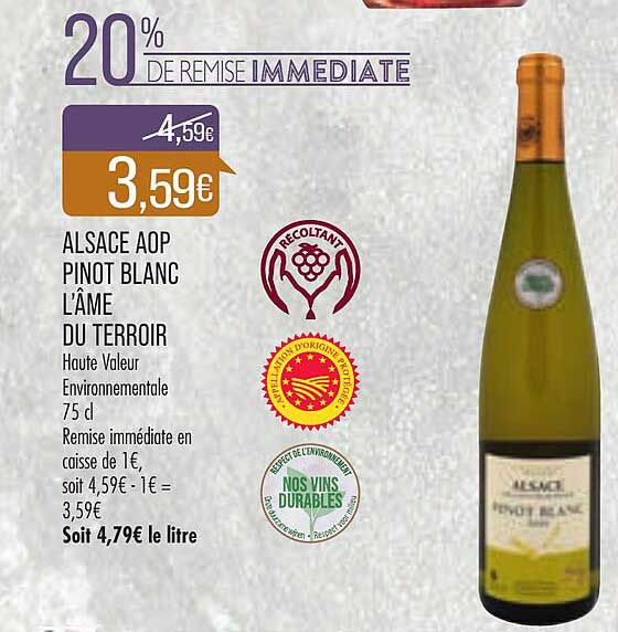 Alsace Aop Pinot Blanc L'âme Du Terroir