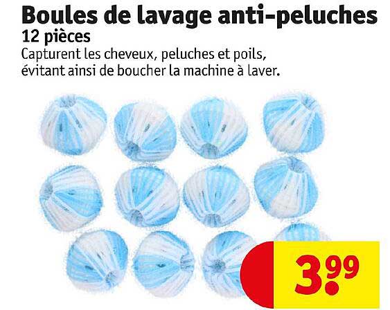 boules de lavage anti-peluches