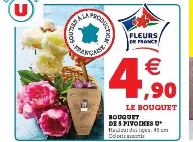 Bouquet De 5 Pivoines U