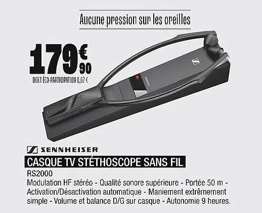 Casque Tv Stéthoscope Sans Fil Sennheiser