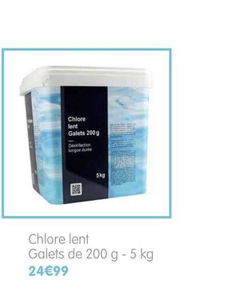 Chlore Lent Galets De 200 G - 5 Kg