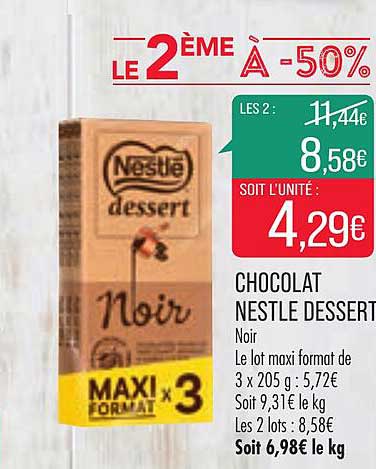 Chocolat Nestlé Dessert