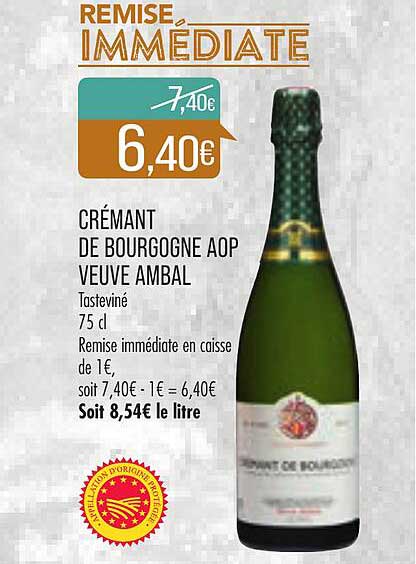 crémant de bourgogne aop veuve ambal