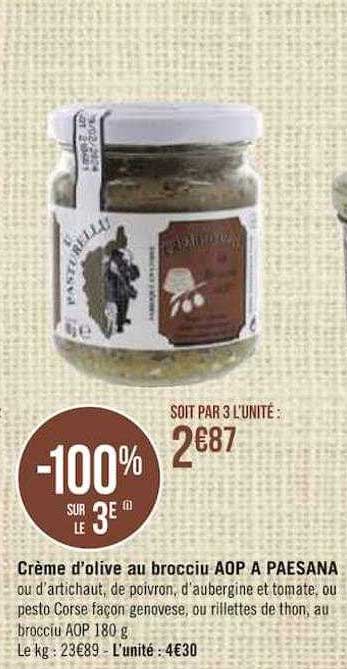 crème d'olive au brocciu aop à paesana