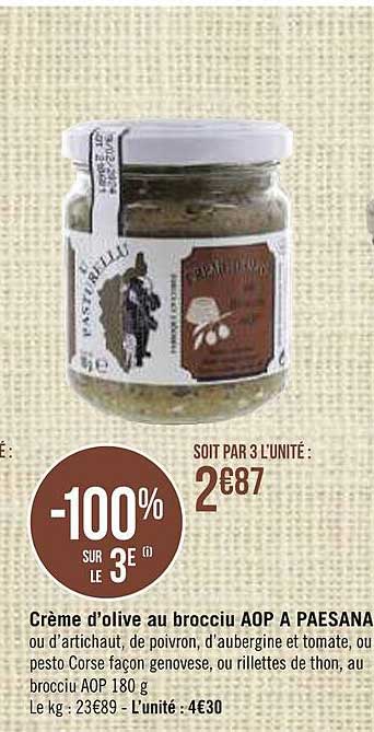 crème d'olive au brocciu aop à paesana