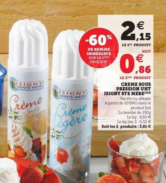crème sous pression uht isigny ste mère