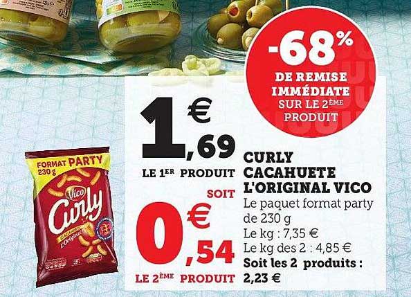Curly Cacahuète L'original Vico