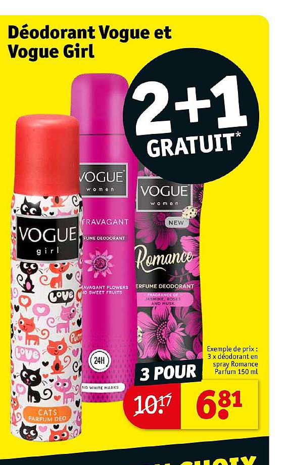 Déodorant Vogue Et Vogue Girl