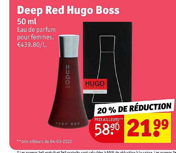 eau de parfum pour femmes deep red hugo boss 50 ml