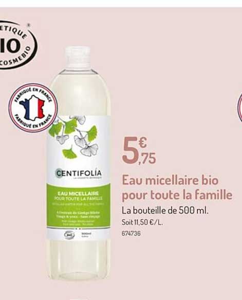 eau micellaire bio pour toute la famille