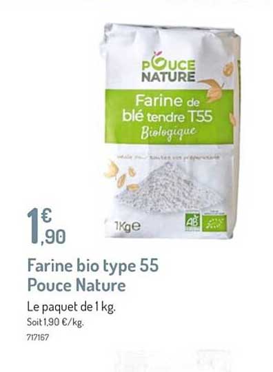 farine bio type 55 pouce nature
