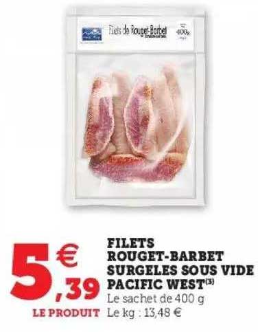 filets rouget-barbet surgelés sous vide pacific west