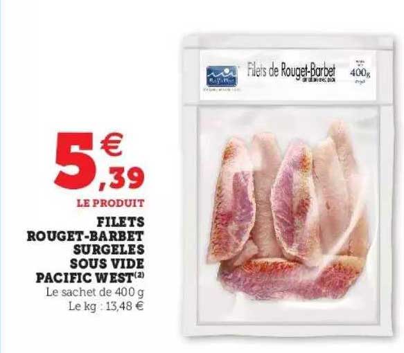 filets rouget-barbet surgelés sous vide pacific west