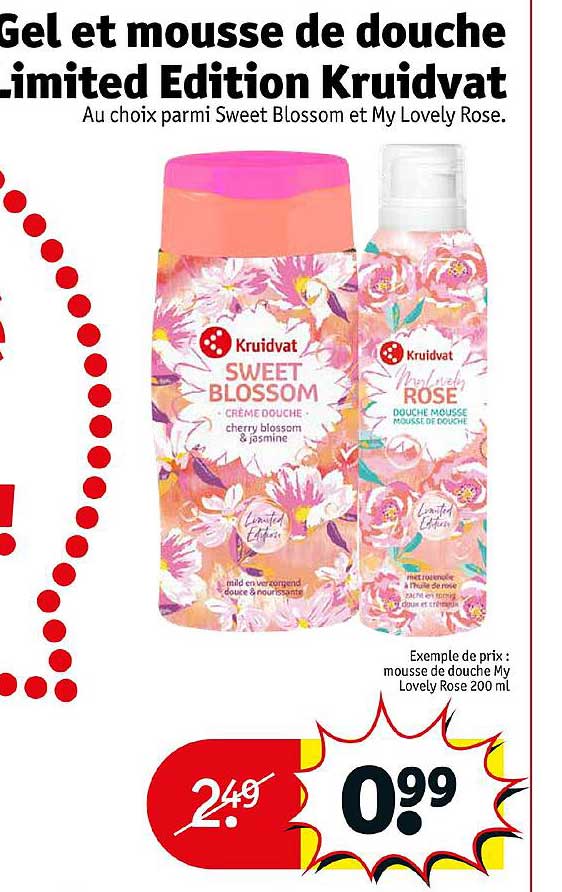 gel et mousse de douche limited edition kruidvat