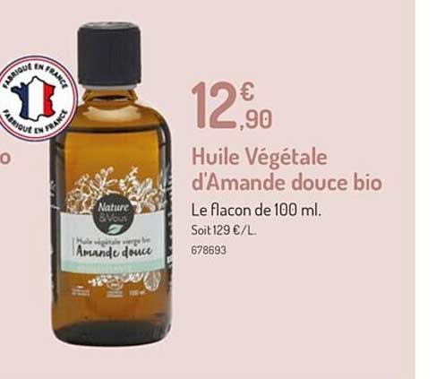 huile végétale d'amande douce bio
