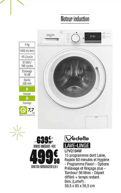 lave-linge vedette