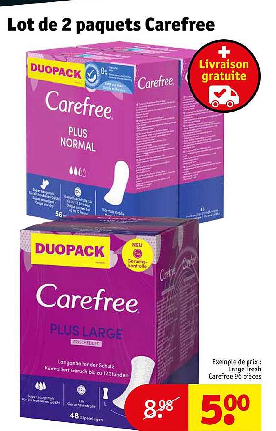 lot de 2 paquets carefree