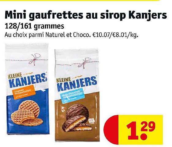 mini gaufrettes au sirop kanjers