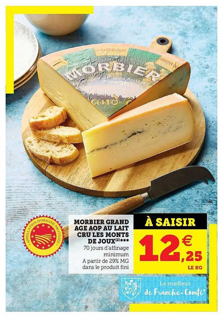 morbier grand âge aop au lait cru les monts de joux