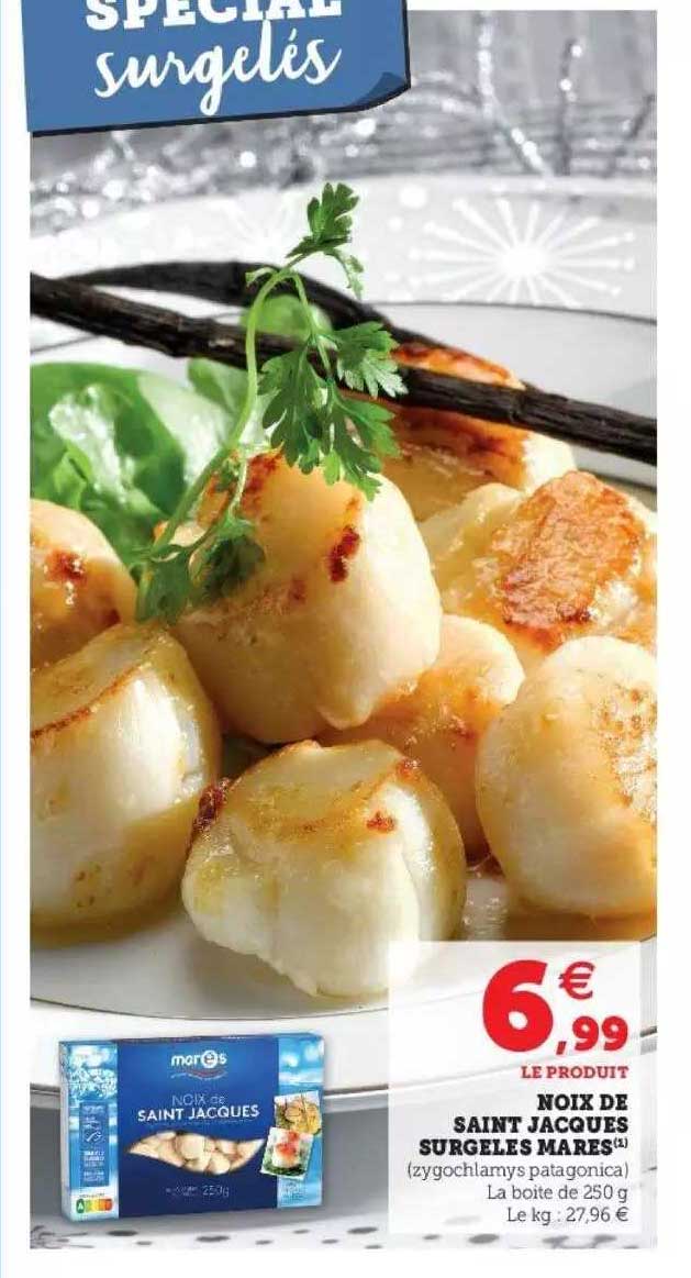 noix de saint jacques surgelés mares