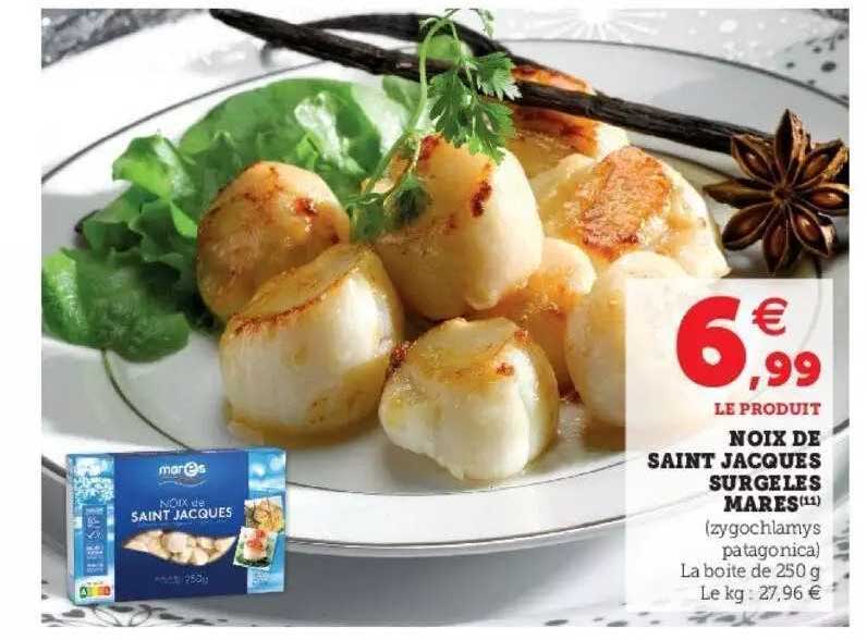 noix de saint jacques surgelés mares