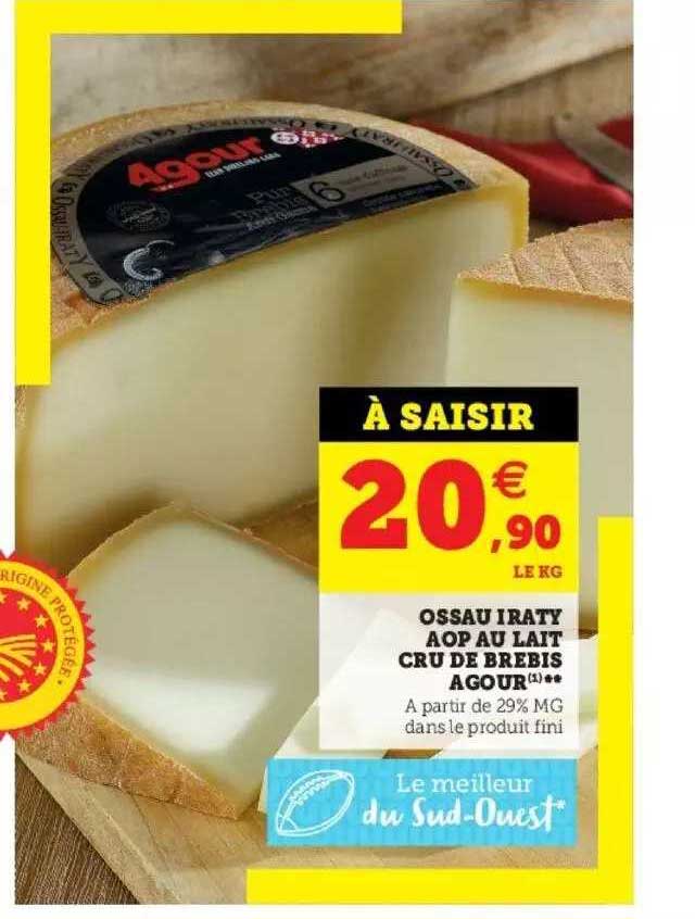 ossau iraty aop au lait cru de brebis agour
