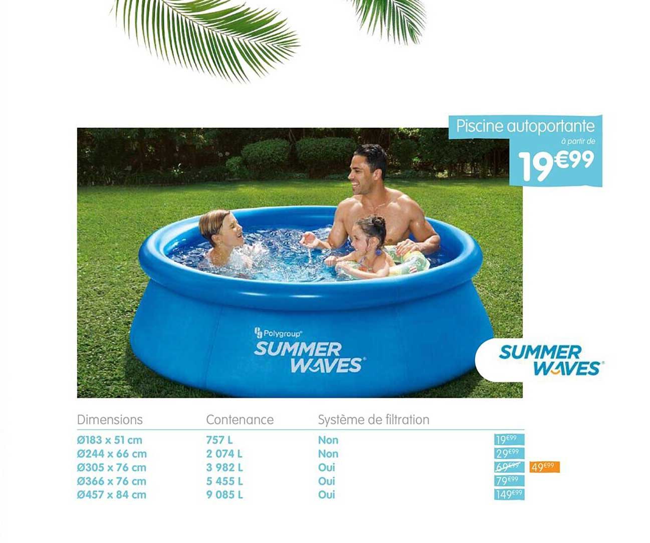 piscine autoportante summer waves