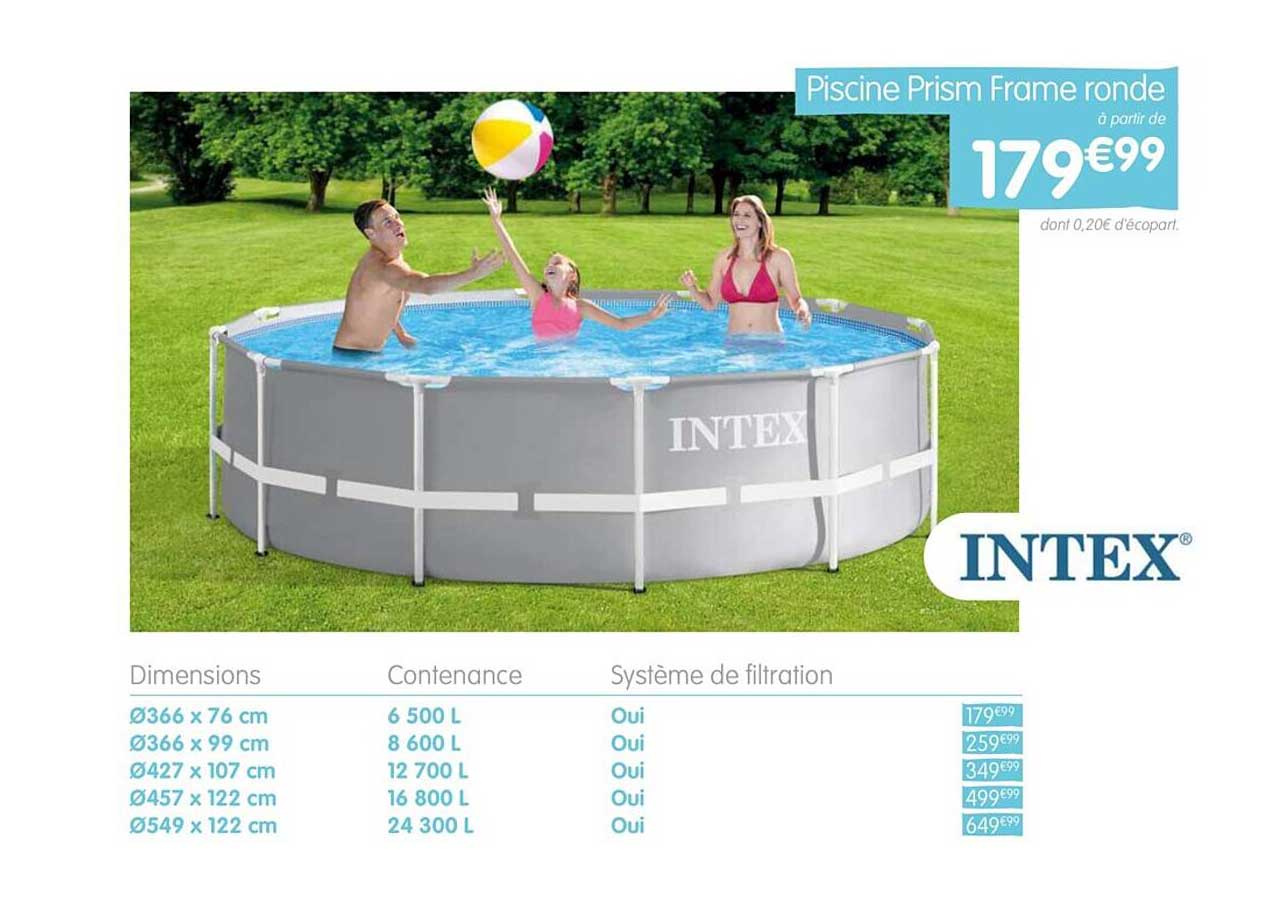 piscine prism frame ronde intex