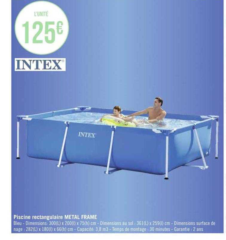 piscine rectangulaire metal frame intex