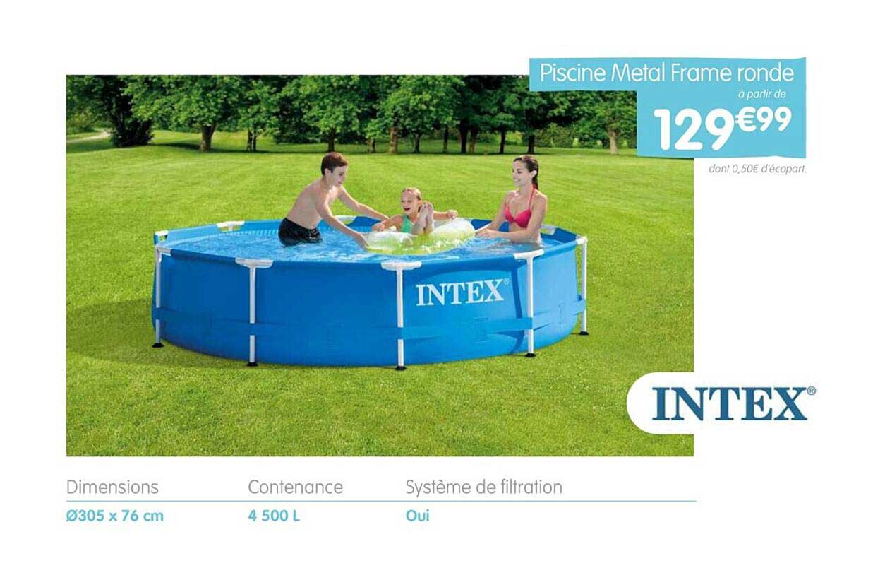 piscine metal frame ronde intex