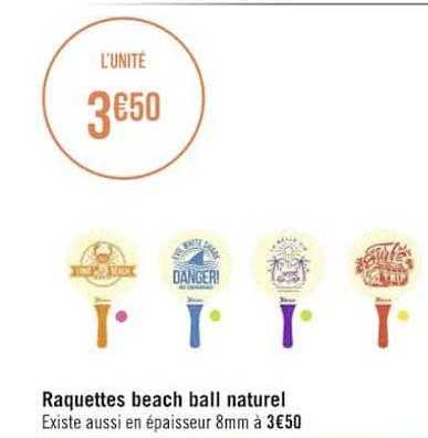 Raquettes Beach Ball Naturel