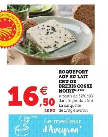 roquefort aop au lait cru de brebis cosse noire