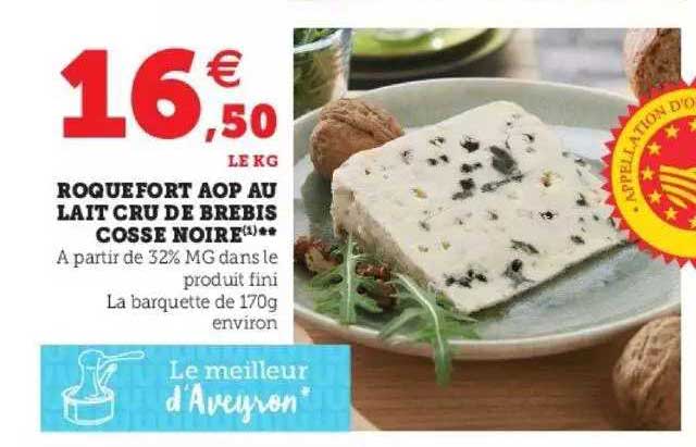 roquefort aop au lait cru de brebis cosse noire