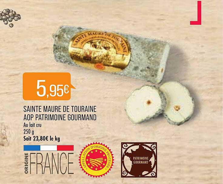 sainte maure de touraine aop patrimoine gourmand