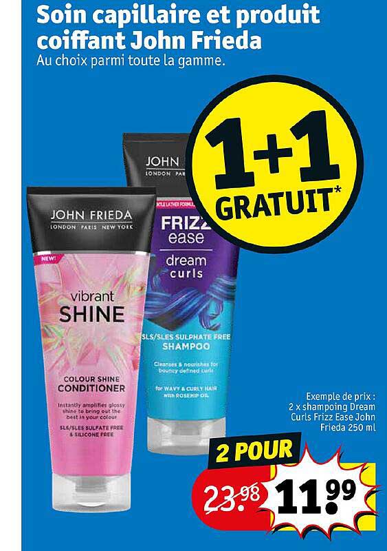soin capillaire et produits coiffant john frieda