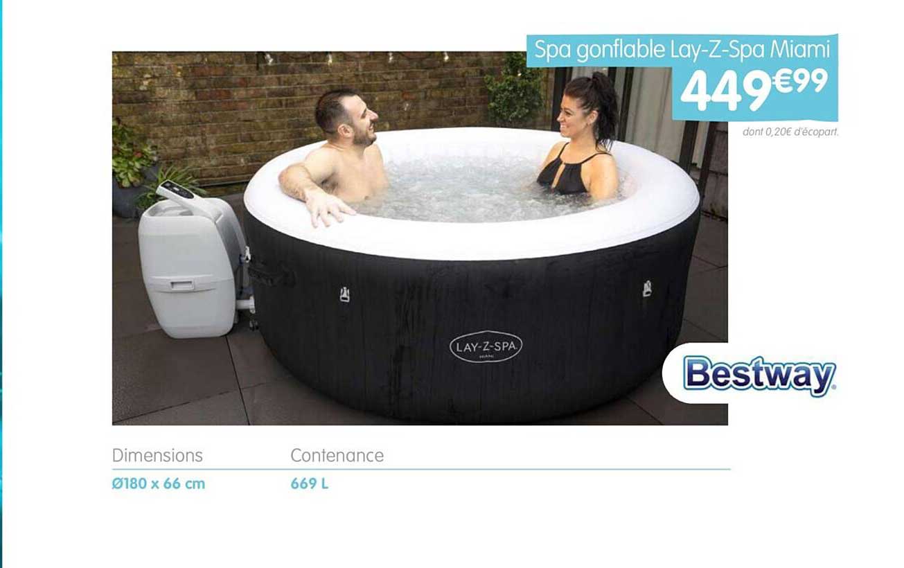 spa gonflable lay-z-spa miami bestway