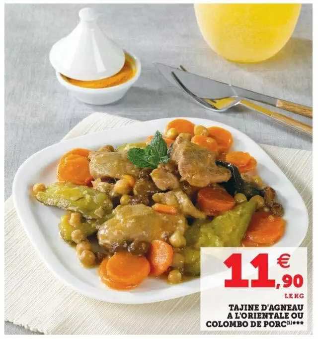 tajine d'agneau à l'orientale ou colombo de porc