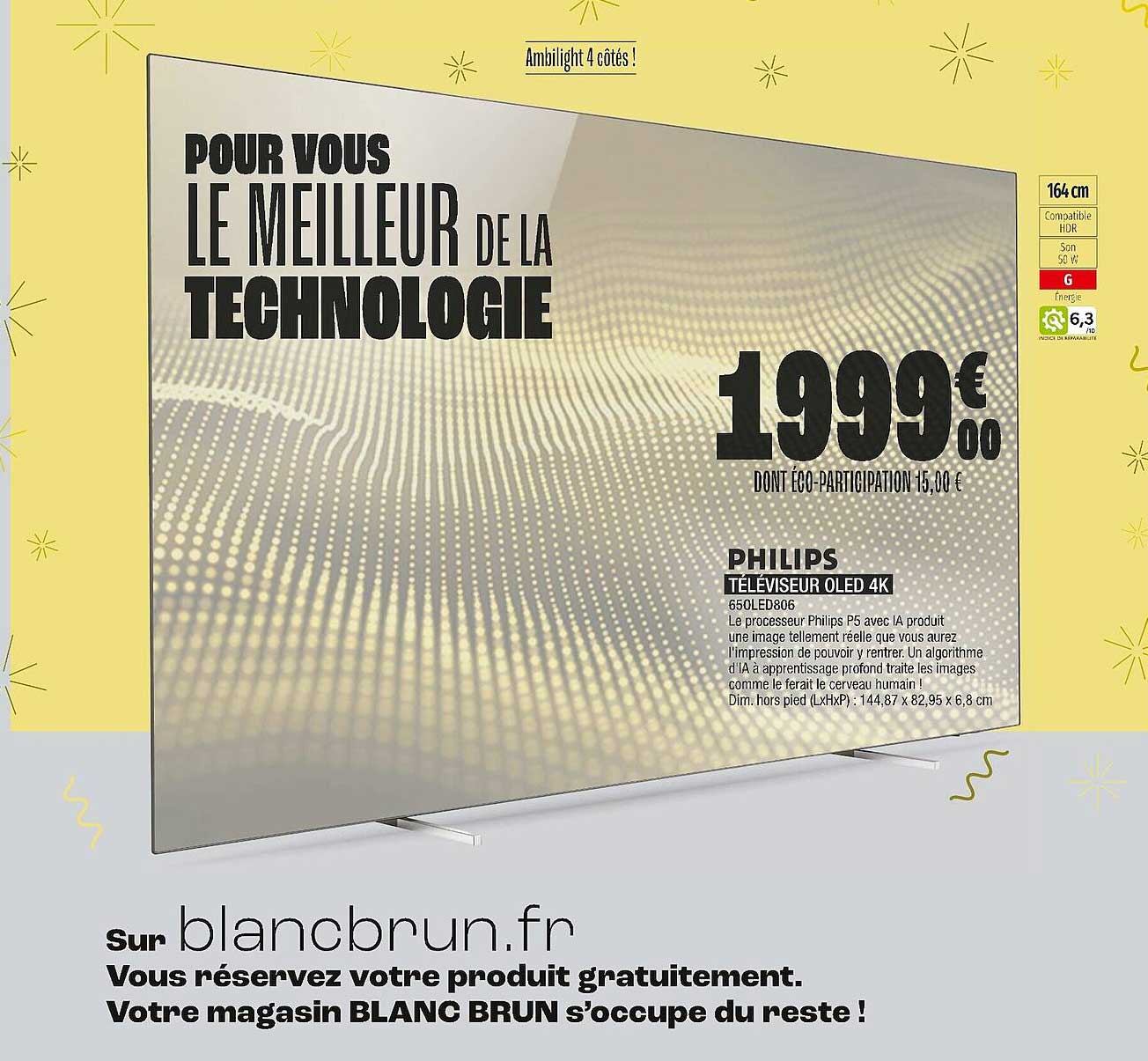 Téléviseur Oled 4k Philips